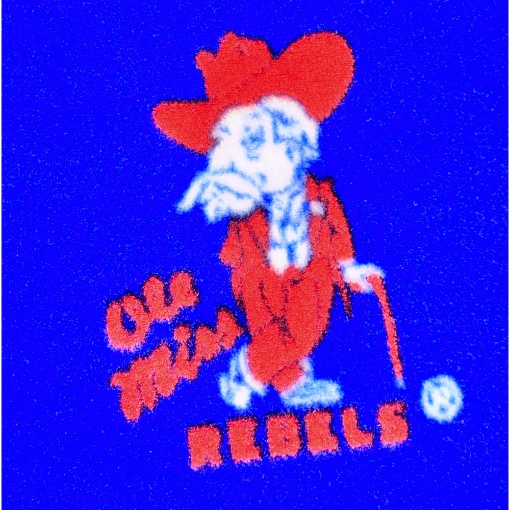 Custom Ole Miss Colonel Rebb kids fleece blanket